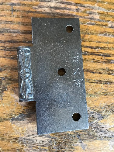 Antique Cast Iron Hinge - Half Only - 3½" x 3½" back