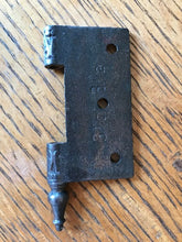 Load image into Gallery viewer, Antique Cast Iron Steeple Tip Door Hinge, Left Half Only - 3½&quot; x 3½&quot; back
