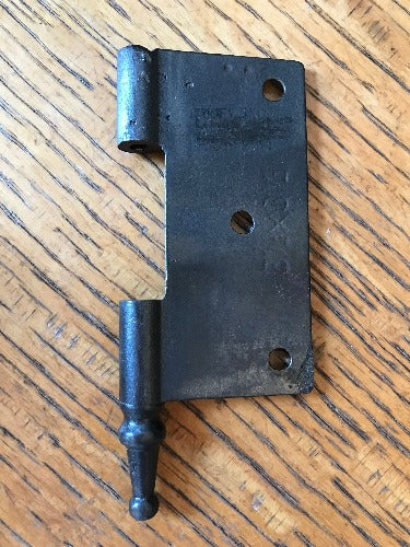 Antique Cast Iron Steeple Tip Door Hinge, Left Half Only - 3½" x 3½" back