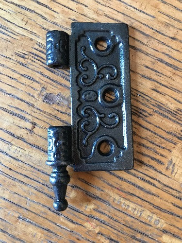 Antique Cast Iron Steeple Tip Door Hinge, Right Half Only - 3½" x 3½"