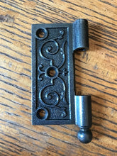 Load image into Gallery viewer, Antique Cast Iron Ball Tip Door Hinge, Left Half Only - 3½&quot; x 3½&quot; front
