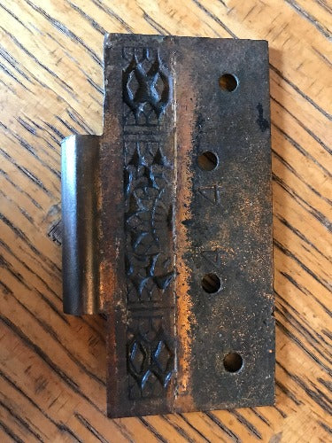 Antique Cast Iron Hinge - Half Only - 4" x 4" back