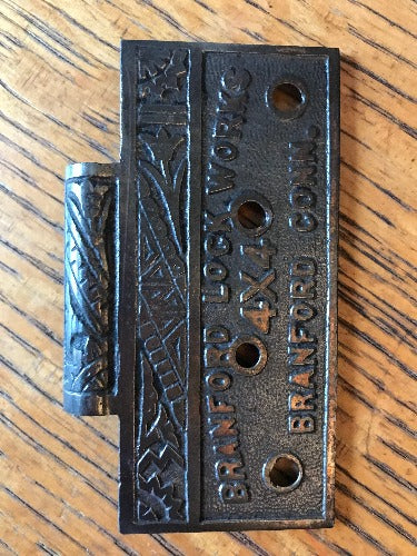 Antique Cast Iron Hinge - Half Only - 4" x 4" back