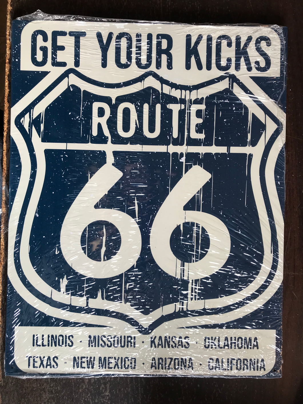 Get Your Kicks Route 66 Tin Sign