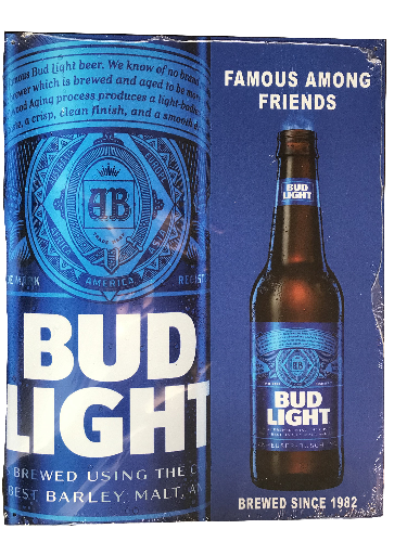 Bud Light Tin Sign