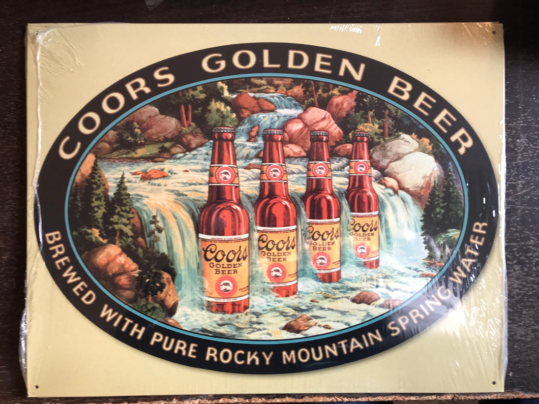 Coors Golden Beer Tin Sign