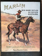 The Marlin Fire Arms Co. Tin Sign