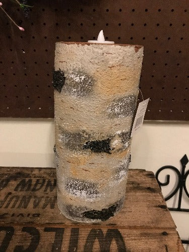 Birch Pillar Tea Light Holder