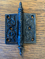 Antique Decorative Cast Iron Steeple Tip Door Hinge - 3