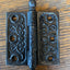 Antique Decorative Cast Iron Ball Tip Door Hinge - 3½" x 3½"