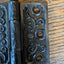 Antique Decorative Cast Iron Ball Tip Door Hinge - 3½" x 3½" close up
