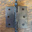 Antique Decorative Cast Iron Steeple Tip Door Hinge - 3" x 3" back