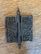 Antique Decorative Cast Iron Steeple Tip Door Hinge - 4½