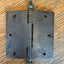 Antique Decorative Cast Iron Steeple Tip Door Hinge - 4½" x 4½" back