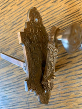 Load image into Gallery viewer, Antique Decorative Bronze Door Bell Lever - 3&quot; x 4⅜&quot; side close up
