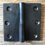 Antique Simple Cast Iron Door Hinge - 3½" x 3½"