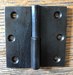 Antique Simple Cast Iron Door Hinge - 3½" x 3½"