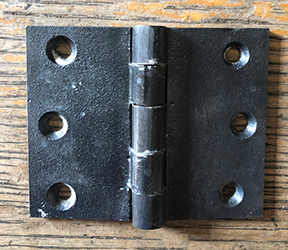 Antique Simple Cast Iron Door Hinge - 3" x 3⅝"