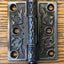 Antique Decorative Cast Iron Steeple Tip Door Hinge - 3" x 2½"
