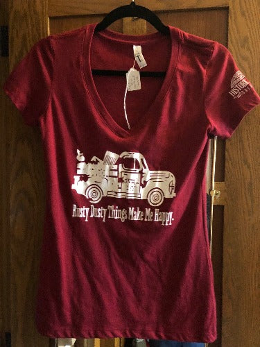 Rusty Things Make Me Happy T-Shirts burgundy