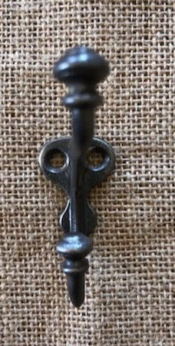 Antique Cast Schoolhouse Hat/Coat Hook - 3⅝" front