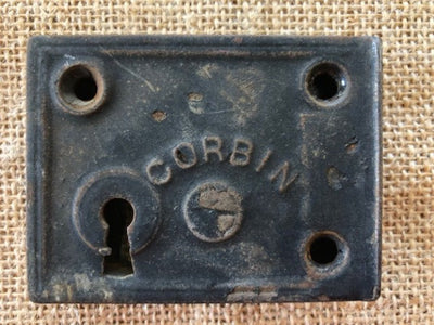 Antique Corbin Rim Lock - 3" x 2¼" back