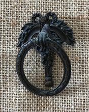Load image into Gallery viewer, Vintage Floral Design Drawer Pull With Ring Knocker- 2&quot; x 2½&quot;
