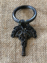 Load image into Gallery viewer, Vintage Floral Design Drawer Pull With Ring Knocker- 2&quot; x 2½&quot; open
