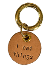 Load image into Gallery viewer, Leather Dog Collar Charms i eat things
