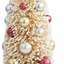 Cream Bottle Brush Trees w/Red Silver and Gold in Urns #3