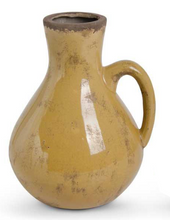 Load image into Gallery viewer, Crackled Butterscotch Glazed Terracotta Jugs
