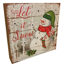 Load image into Gallery viewer, Snowman Christmas Block With LED Light - 3 Styles
