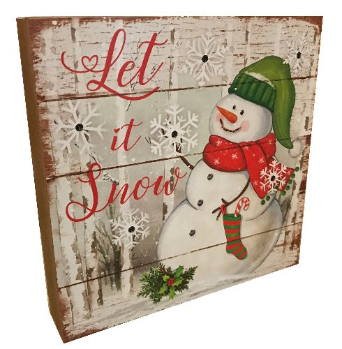 Snowman Christmas Block With LED Light - 3 Styles