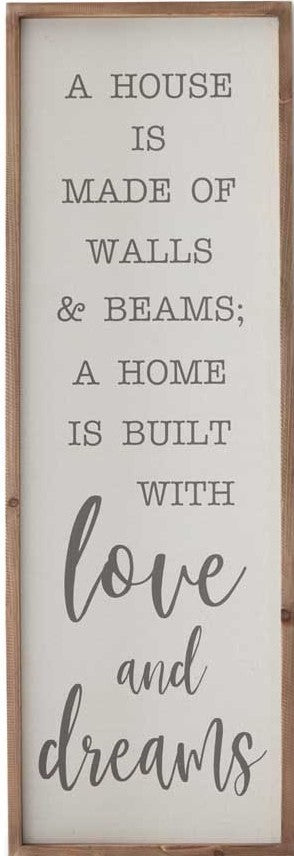 Wood Framed Linen Signs  - 2 Styles - 47¼" (store pick up only)