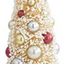 Cream Bottle Brush Trees w/Red Silver and Gold in Urns #2