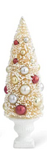 Load image into Gallery viewer, Cream Bottle Brush Trees w/Red Silver and Gold in Urns #2
