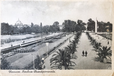 Antique German Postcard Hannover - Maschsee-Strandpromenade