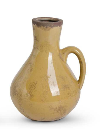 Crackled Butterscotch Glazed Terracotta Jugs single