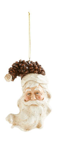 Pinecone Santa Head Ornaments - 3 Styles left