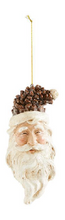 Load image into Gallery viewer, Pinecone Santa Head Ornaments - 3 Styles right
