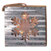 Load image into Gallery viewer, Galvanized Snowflake Block - 3 Styles

