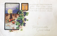 Antique Thanksgiving Greeting Postcard with 2¢ Stamp