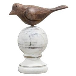 Wood Carved Bird Finial