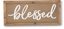 Load image into Gallery viewer, Copper Wall Signs (Blessed, Thankful, or Gather) With Wood Frame

