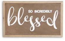Load image into Gallery viewer, Copper Wall Signs (Family, Blessed or Gather) With Wood Frame blessed
