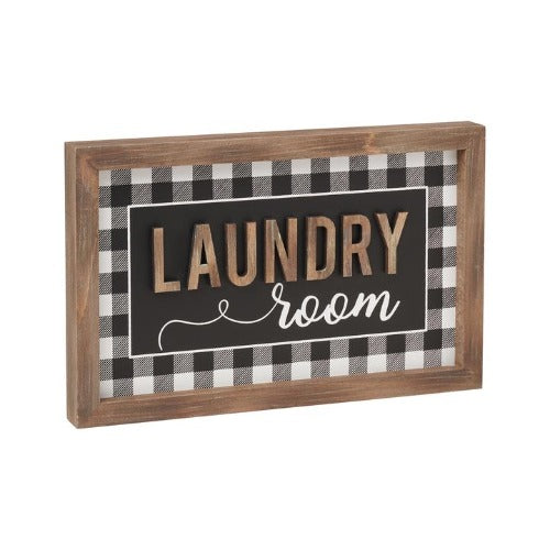 Laundry Room 3D Framed Sign