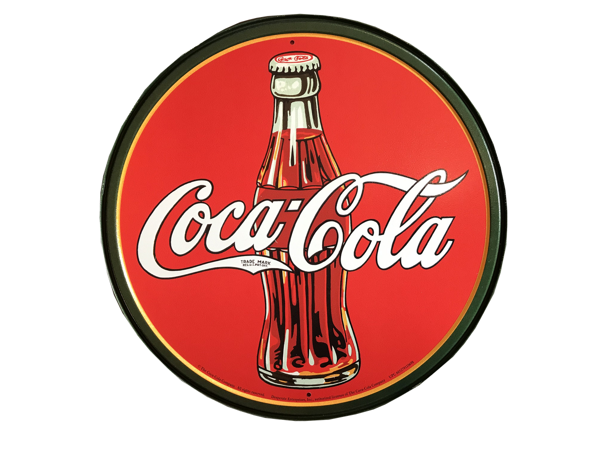 Coca-Cola 30's Bottle Tin Sign