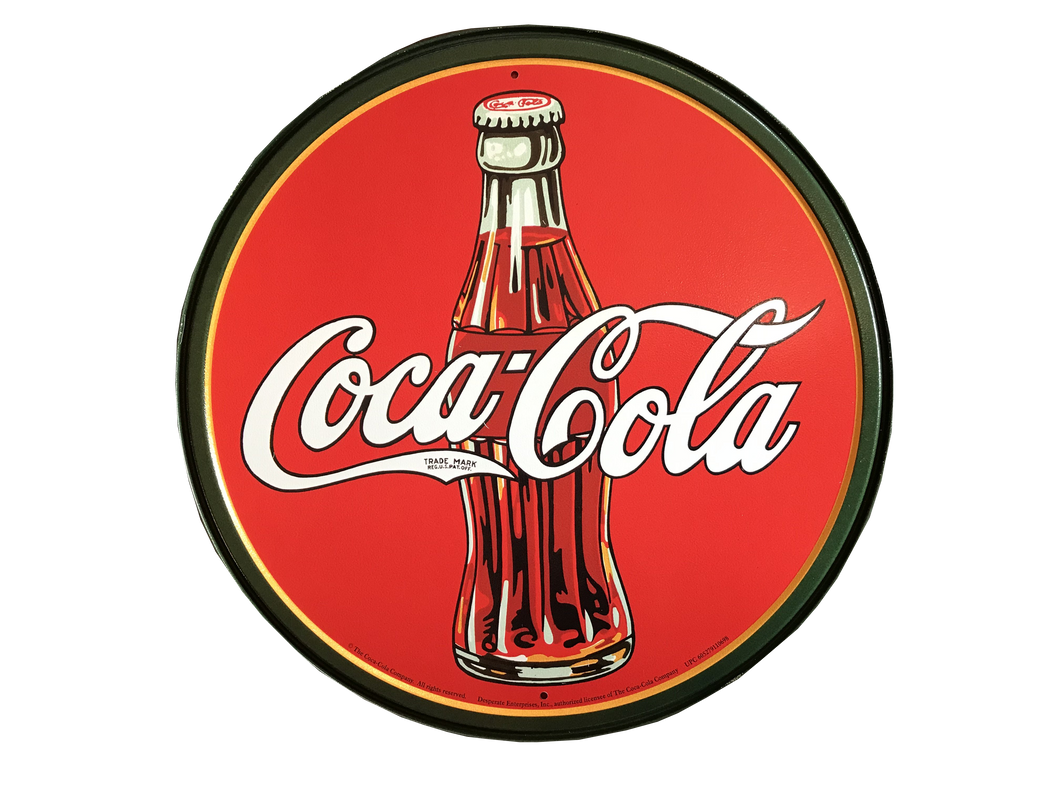 Coca-Cola 30's Bottle Tin Sign