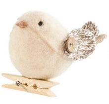 Load image into Gallery viewer, Cream &amp; Tweed Bird Ornaments
