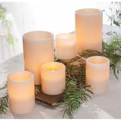 Ivory LED Flicker Pillars - Assorted Sizes